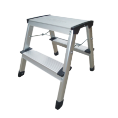 ALUMINIUM HANDY STEP LADDER DOUBLE SIDED 2 STEPS